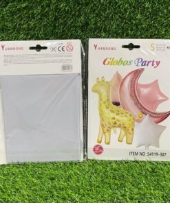 SET DE GLOBOS METÁLICO DE JIRAFA Y LUNA 1UND (5PCS)