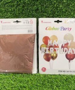 SET DE GLOBOS METÁLICO DE HAPPY BIRTHDAY 1UND (25PCS)