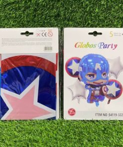 SET DE GLOBOS METÁLICO DE CAPITÁN AMÉRICA 1UND (5PCS)