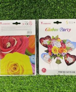 SET DE GLOBOS METÁLICA DE FLOR FELIZ DÍA MAMÁ 1UND (5PCS)