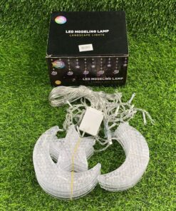 LUZ NAVIDEÑA LED DE LUNA Y ESTRELLA DE CORTINA 1UND