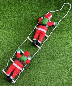 DECORACIÓN NAVIDEÑA DE 2 SANTAS SUBE ESCALERA 1UND