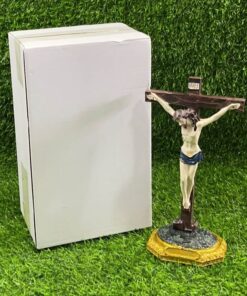 ADORNO CERÁMICA DE JESÚS EN CRUZ MED. 1UND
