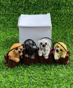 ADORNO CERÁMICO DE PERRO EN BOLSO 1UND