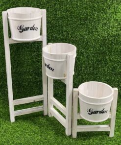 MACETA DE MADERA 3 PLANTAS DE CÍRCULO 1UND