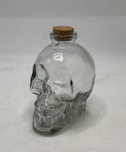 BOTELLA DE VIDRIO DE CALAVERA 180ML 1UND