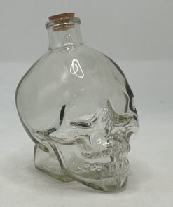 BOTELLA DE VIDRIO DE CALAVERA 380ML 1UND