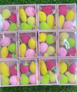 SET DE ESPONJA PARA MAQUILLAJE DE FRUTA 1UND (4PCS)