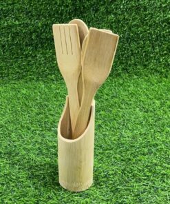 SET DE CUCHARAS DE BAMBÚ 1UND (5PCS)