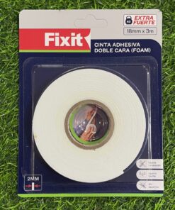 CINTA ESPONJA DOBLE CARA 18MM*3M 1UND