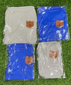 ROPA PARA MASCOTA DE COLOR LISO CON BOLSITA 1UND