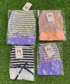 ROPA PARA MASCOTA DE RAYAS Y LAZO 1UND
