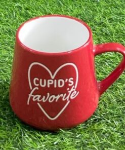 JARRA CERÁMICA ROJA DE CORAZÓN Y FRASES 1UND