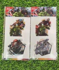 STICKER 3D DE AVENGER 6X6CM 1UND