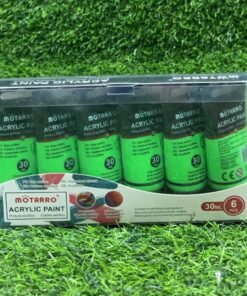 PINTURA ACRÍLICA COLOR VERDE FLUORESCENTE 30ML 1UND (6PCS)