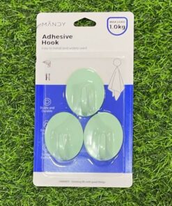 GANCHO ADHESIVO DE COLOR LISO 1UND (3PCS)