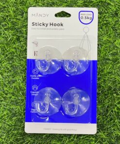 GANCHO ADHESIVO TRANSPARENTE PARA COLGAR 1UND (4PCS)