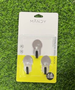 GANCHO ADHESIVO STAINLESS 1UND (3PCS)