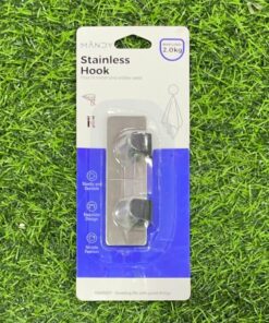 GANCHO ADHESIVO STAINLESS 1UND (2PCS)