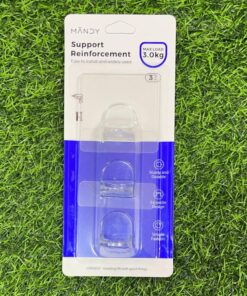 GANCHO ADHESIVO TRANSPARENTE PARA COLGAR 1UND (3PCS)