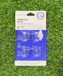GANCHO ADHESIVO TRANPARENTE 1UND (4PCS)