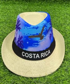 SOMBRERO PARA CABALLERO DE PLAYA Y ÁGUILA COLORES CON LETRA "COSTA RICA" 1UND