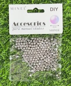 ACCESORIOS DE PERLA PLATEADA 4MM 1UND (180PCS)