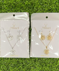 JUEGO DE CADENA CON ARETES DE REDONDO 1UND