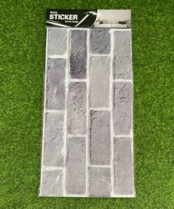 PAPEL TAPIZ 3D DE LADRILLO COLOR GRIS 1UND