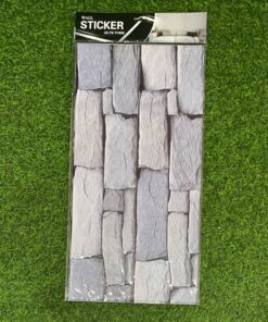 PAPEL TAPIZ 3D DE PIEDRA COLOR GRIS 1UND