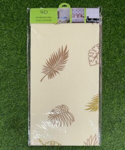 PAPEL TAPIZ DE COLOR AMARILLO CON HOJAS 70X70CM 1UND