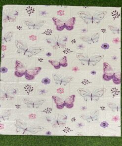 PAPEL TAPIZ DE MARIPOSA Y FLOR 70X77CM 1UND