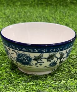 TAZA CERÁMICA DE PEONIA AZUL 4.5" 1UND