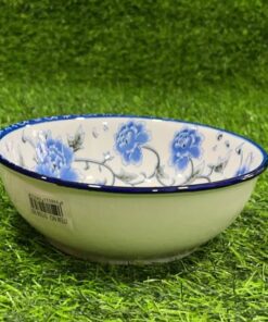 TAZA CERÁMICA DE PEONIA AZUL 7" 1UND