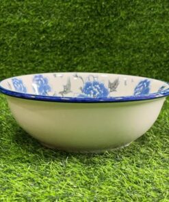 TAZA CERÁMICA GRANDE DE PEONIA AZUL 10" 1UND