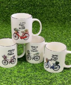 JARRA CERÁMICA CON DISEÑO BICICLETA 1UND