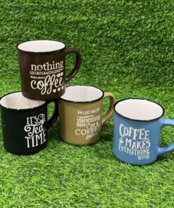 JARRA CERÁMICA DE COLOR LISO CON LETRAS 1UND