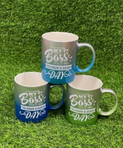 JARRA CERÁMICA DE DEGRADADO COLOR CON LETRAS 1UND