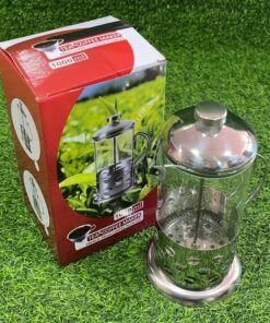 PRENSA FRANCESA DE ACERO CON VIDRIO 1000ML 1UND