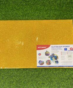 ESPONJA EVA COLOR DORADA OSCURA CON ESCARCHA 60X40CM 1UND (10PCS)