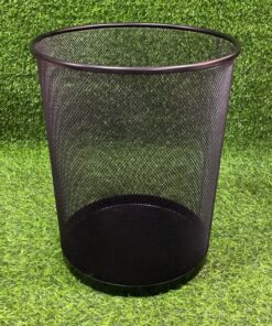 BASURERO METAL COLOR NEGRO 29.5X24X34CM 1UND