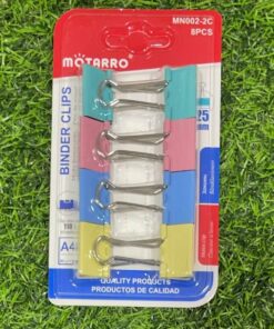 CLIP DE PAPEL DE COLOR LISO 25MM 1UND (8PCS)
