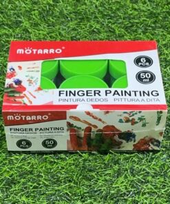 PINTURA DEDOS COLOR VERDE FLUORESCENTE 50ML 1UND (6PCS)