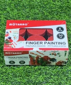 PINTURA DEDOS COLOR ROJO OSCURO 50ML 1UND (6PCS)
