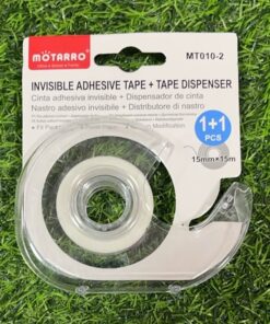 DISPENSADOR CON CINTA ADHESIVA INVISIBLE 15MM*15M 1UND