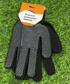 GUANTE NEGRO CON PUNTO BLANCO 1PAR