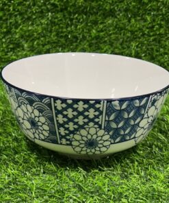 TAZA CERÁMICA DE FLOR AZUL 7" 1UND