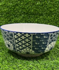 TAZA CERÁMICA DE FLOR AZUL 8" 1UND