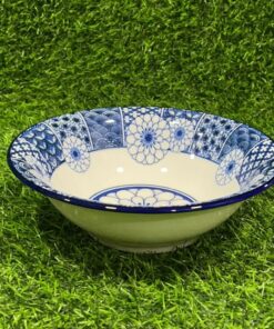 TAZA CERÁMICA DE FLOR AZUL 7" 1UND