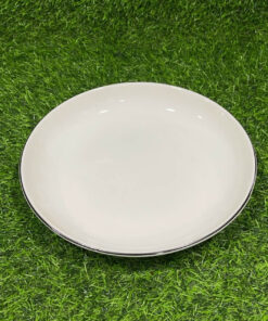 PLATO CERÁMICA CON BORDE NEGRO 9" 1UND